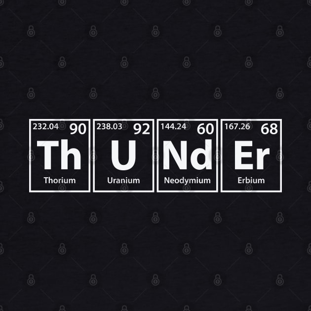 Thunder (Th-U-Nd-Er) Periodic Elements Spelling by cerebrands